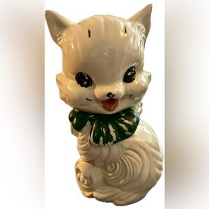 1940’s Vintage Ceramic Persian Cat Cookie Jar 17.5” RARE find Cat figurine